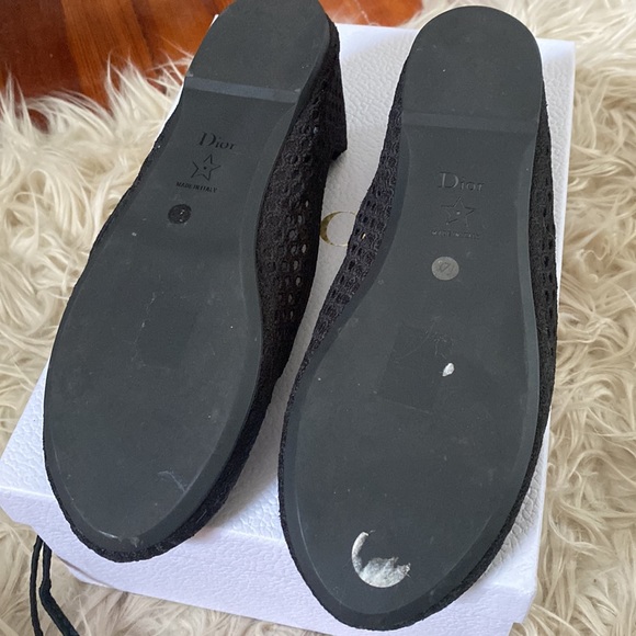 NIB Dior Poeme Ballet Flats 37.5, Black - Picture 9 of 11